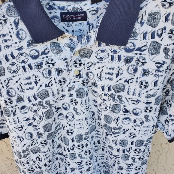 Roundtree & Yorke Graphics Short Sleeve Sz. XL Polo - Picture 4 of 11